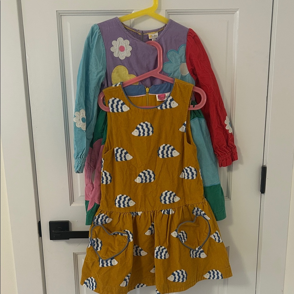 Mini Boden Velvet Girls Dress Set Sz 7-8 yr